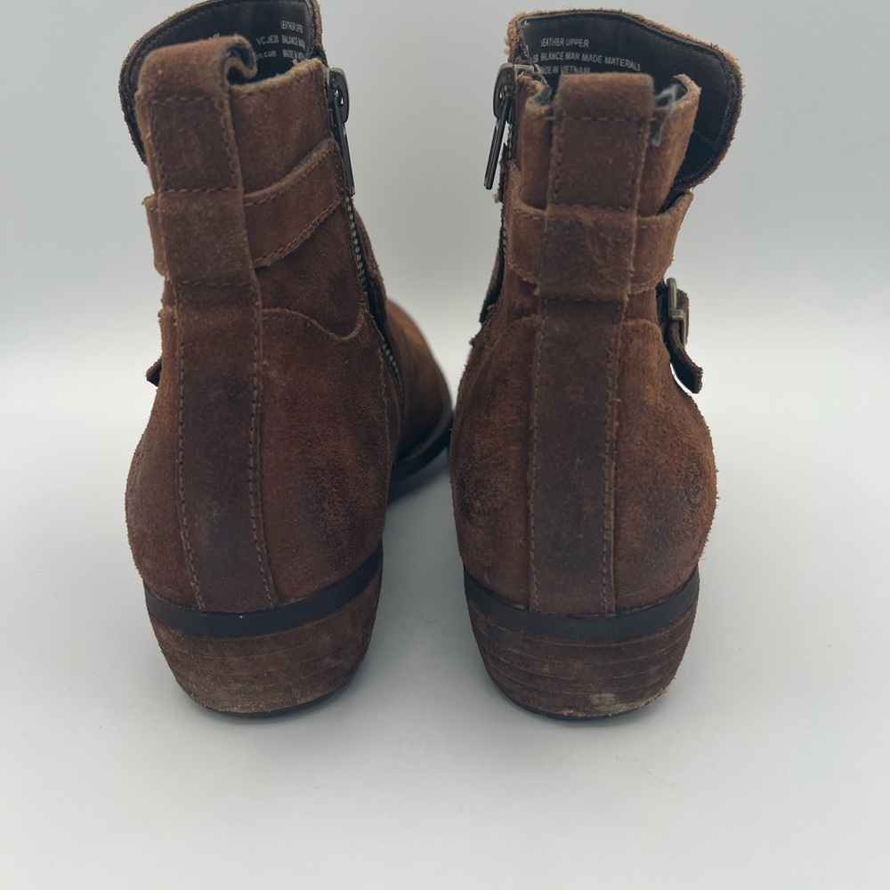 Born Jorgette Ankle Boots in Distressed Suede Brown size 8.5 - Picture 4 of 10